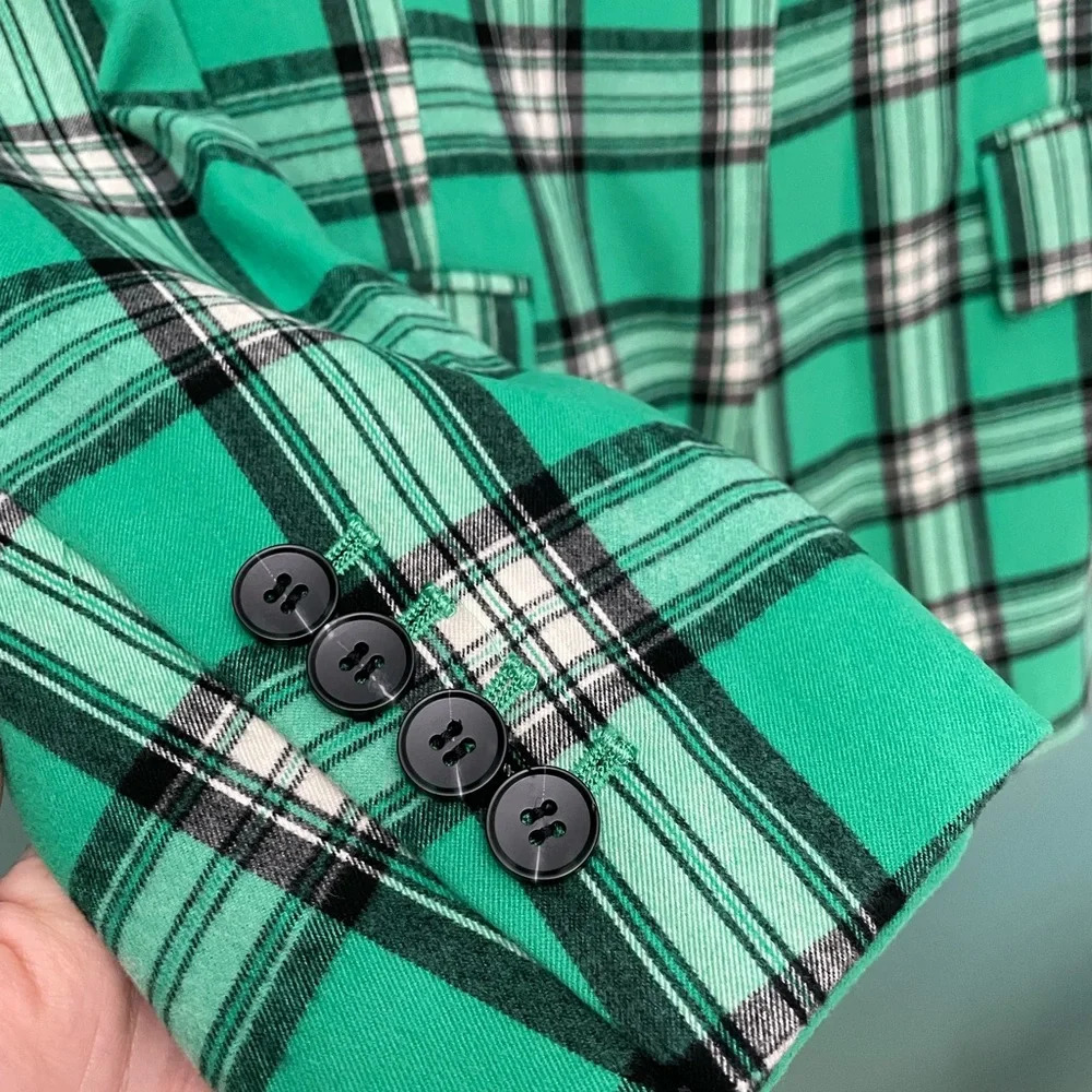 LiME - bottle green woman’s blazer jacket- size M - Picture 3 of 13